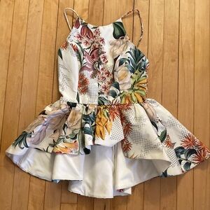 Cameo Floral Peplum Blouse - Multicolor